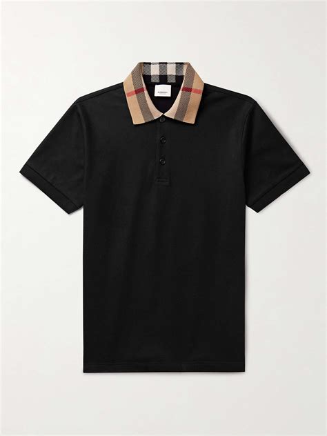 burberry oxford cotton pique polo|mr porter Burberry polo shirts.